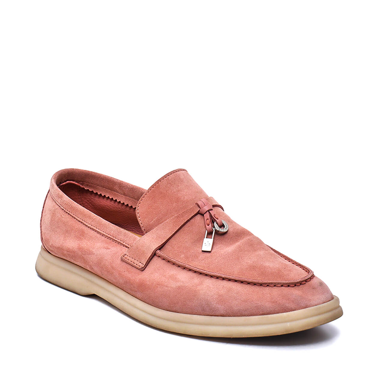 Loro Piana - Pink Suede Summer Charms Walk Loafer